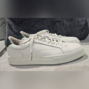 Steve Madden Cream and Dark Green Leather Sneakers - Men's Sz 8 NWOB